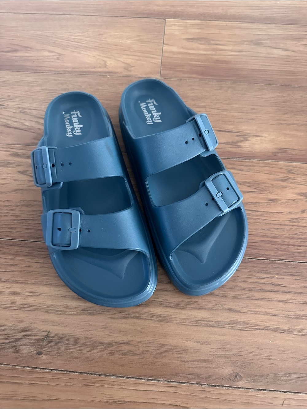 Funky Monkey Platform Buckle Sandal Dusty Blue Women’s Size 6